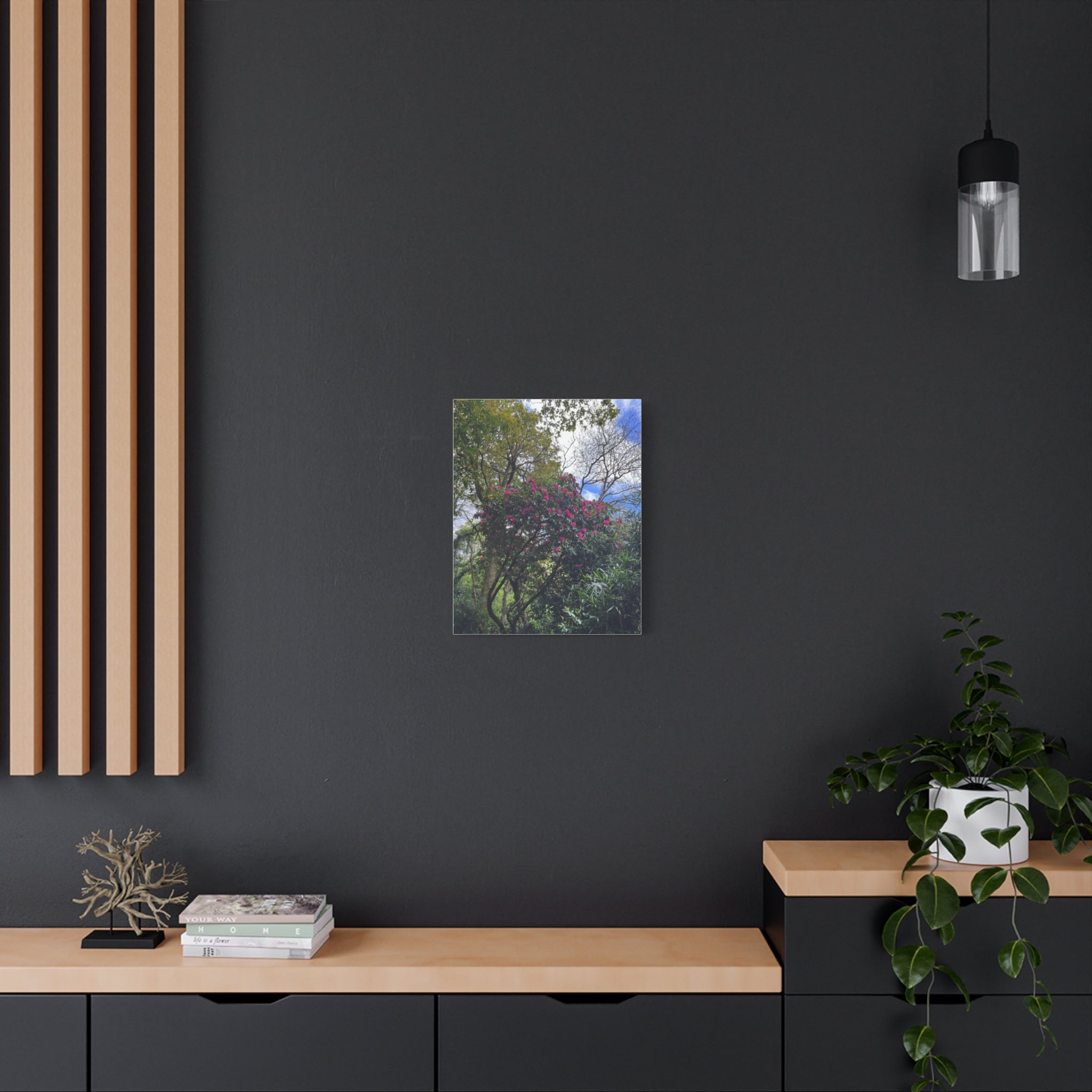 Floral Forest Canvas Print — Pink Blossom Nature Wall Art