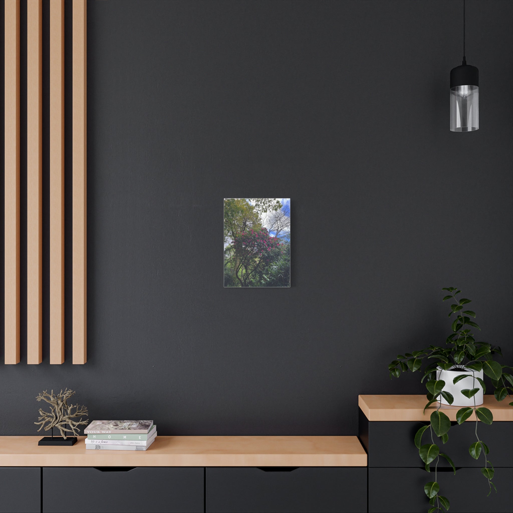 Floral Forest Canvas Print — Pink Blossom Nature Wall Art