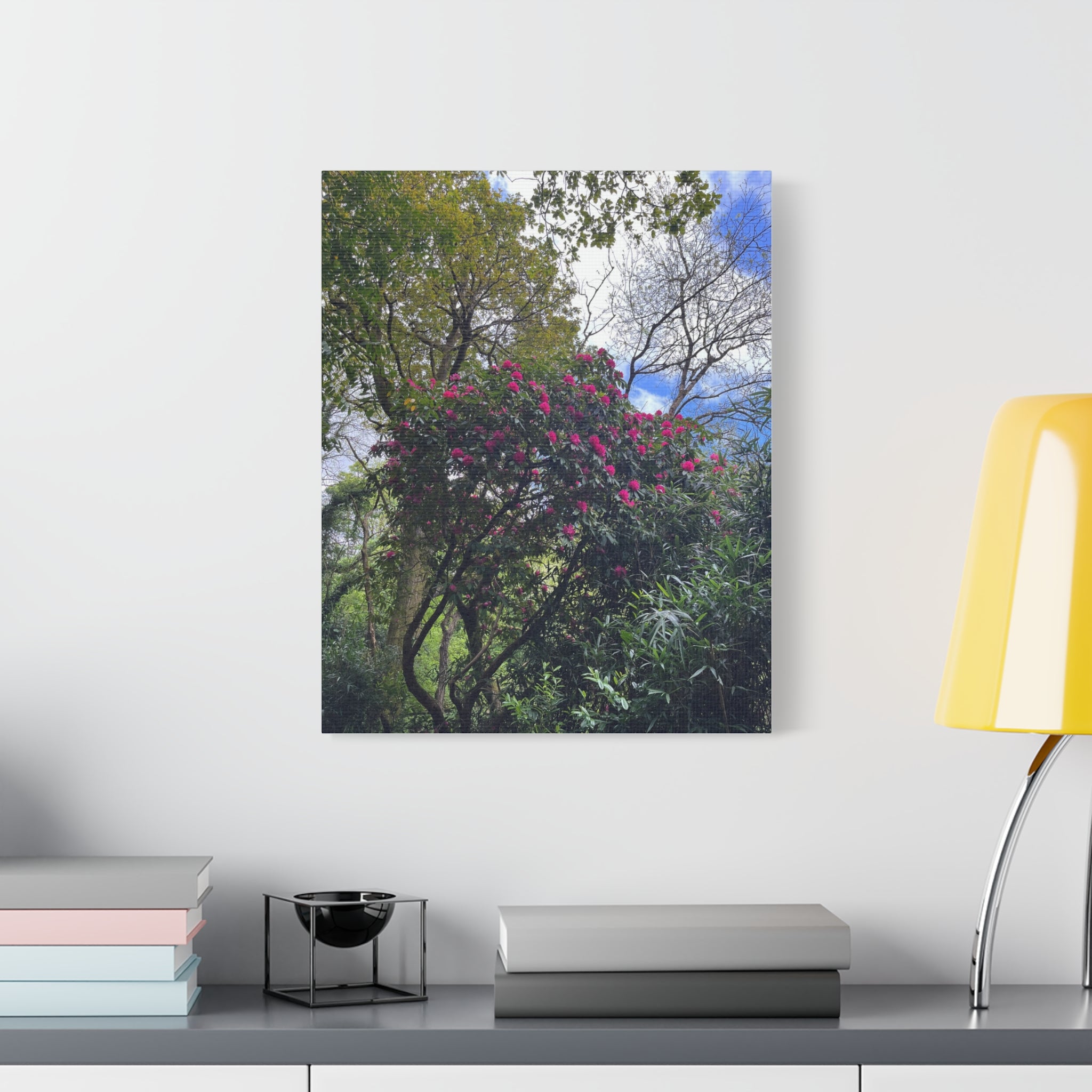 Floral Forest Canvas Print — Pink Blossom Nature Wall Art