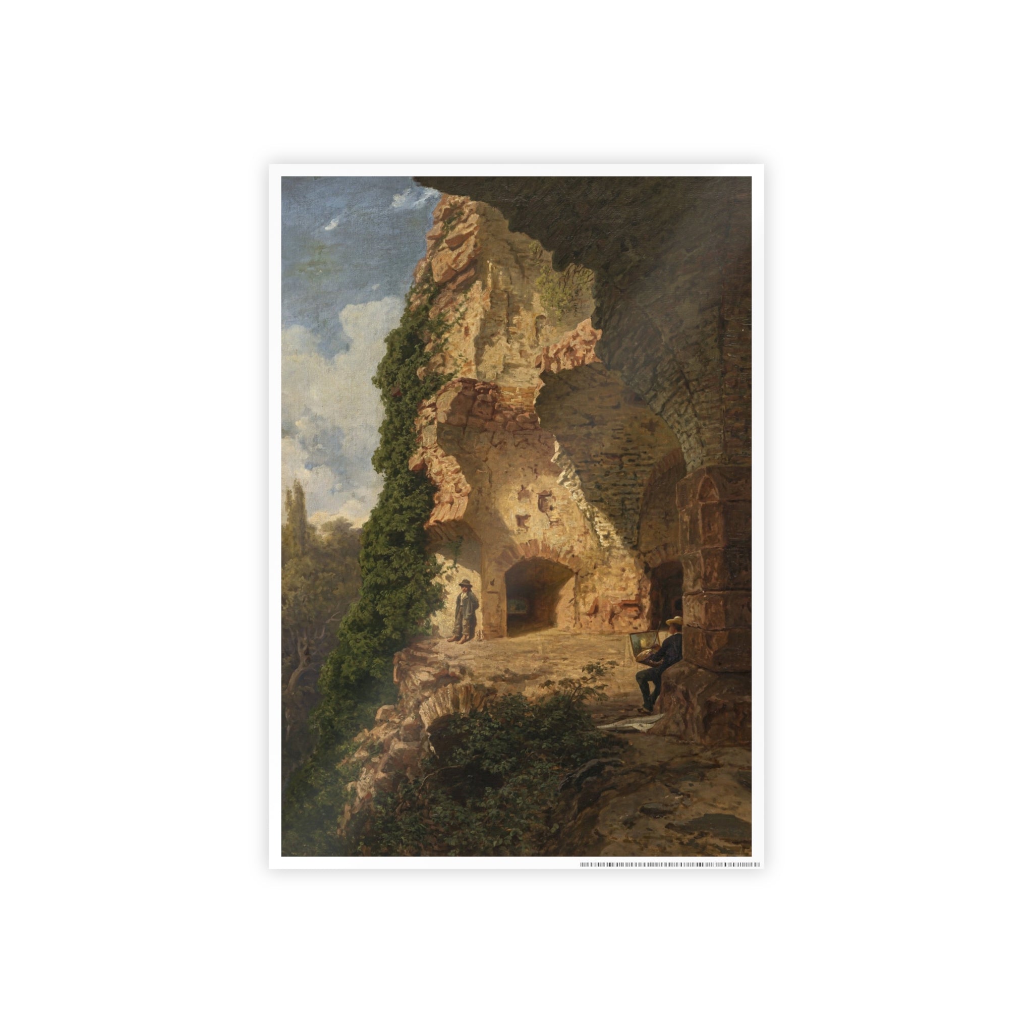 Painter in Landscape of Ruins (1878), by Eduard Tenner (Gloss)