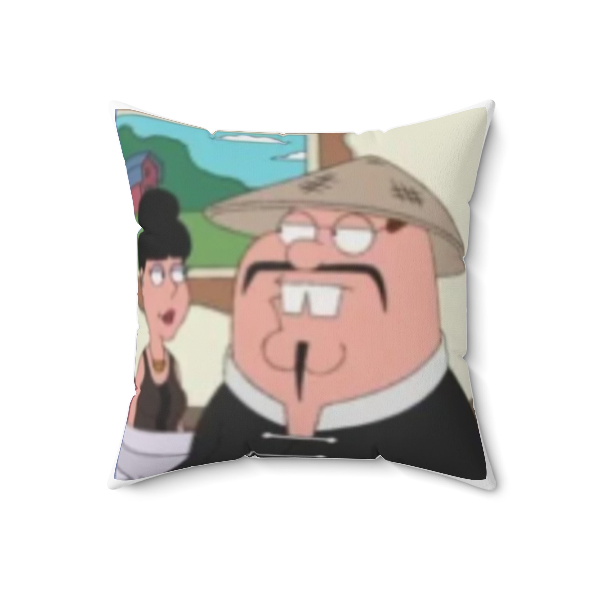 Chinese Peter Griffin Face Square Pillow - Family Guy Throw Pillow