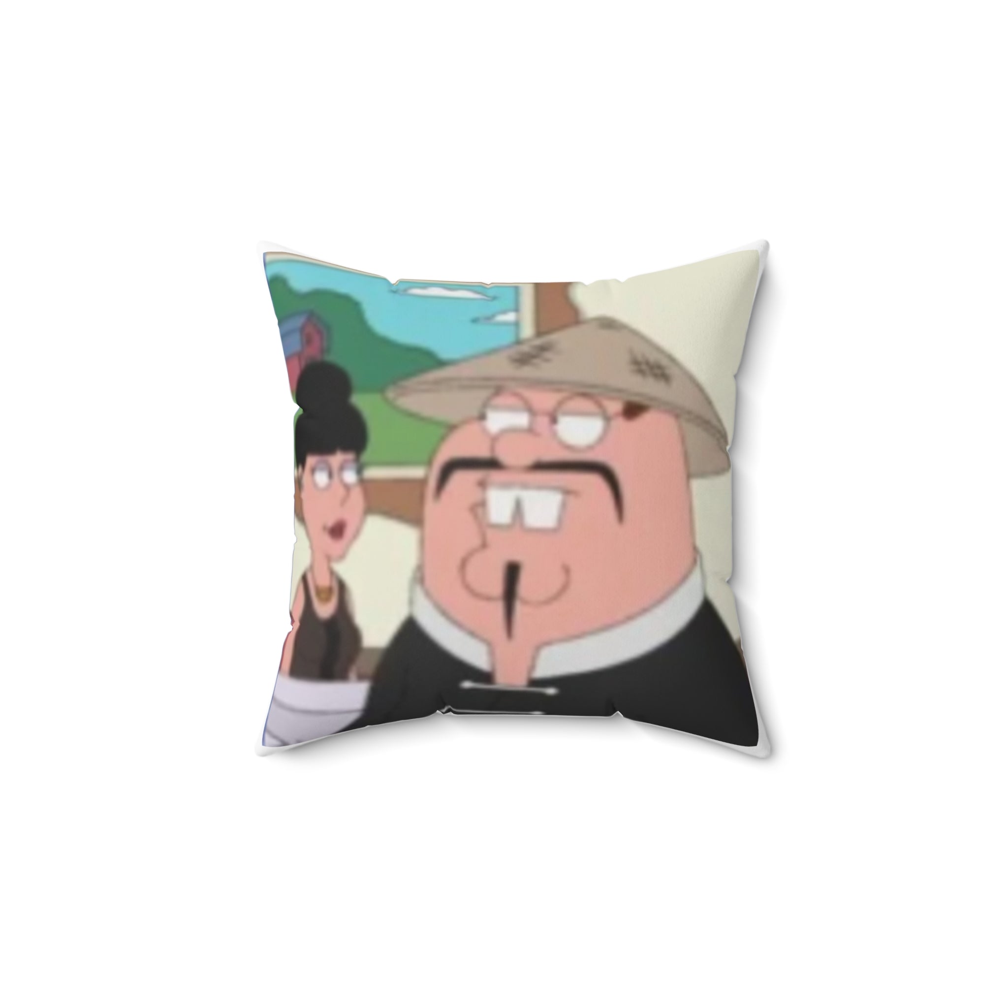 Chinese Peter Griffin Face Square Pillow - Family Guy Throw Pillow