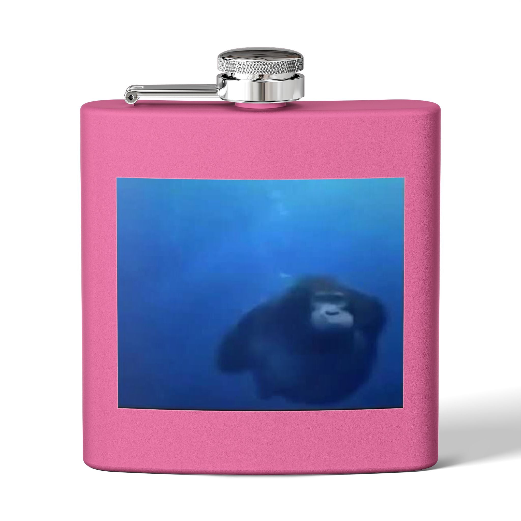 Flask — Blue Sea Otter Photo 6oz Stainless Steel Hip Flask