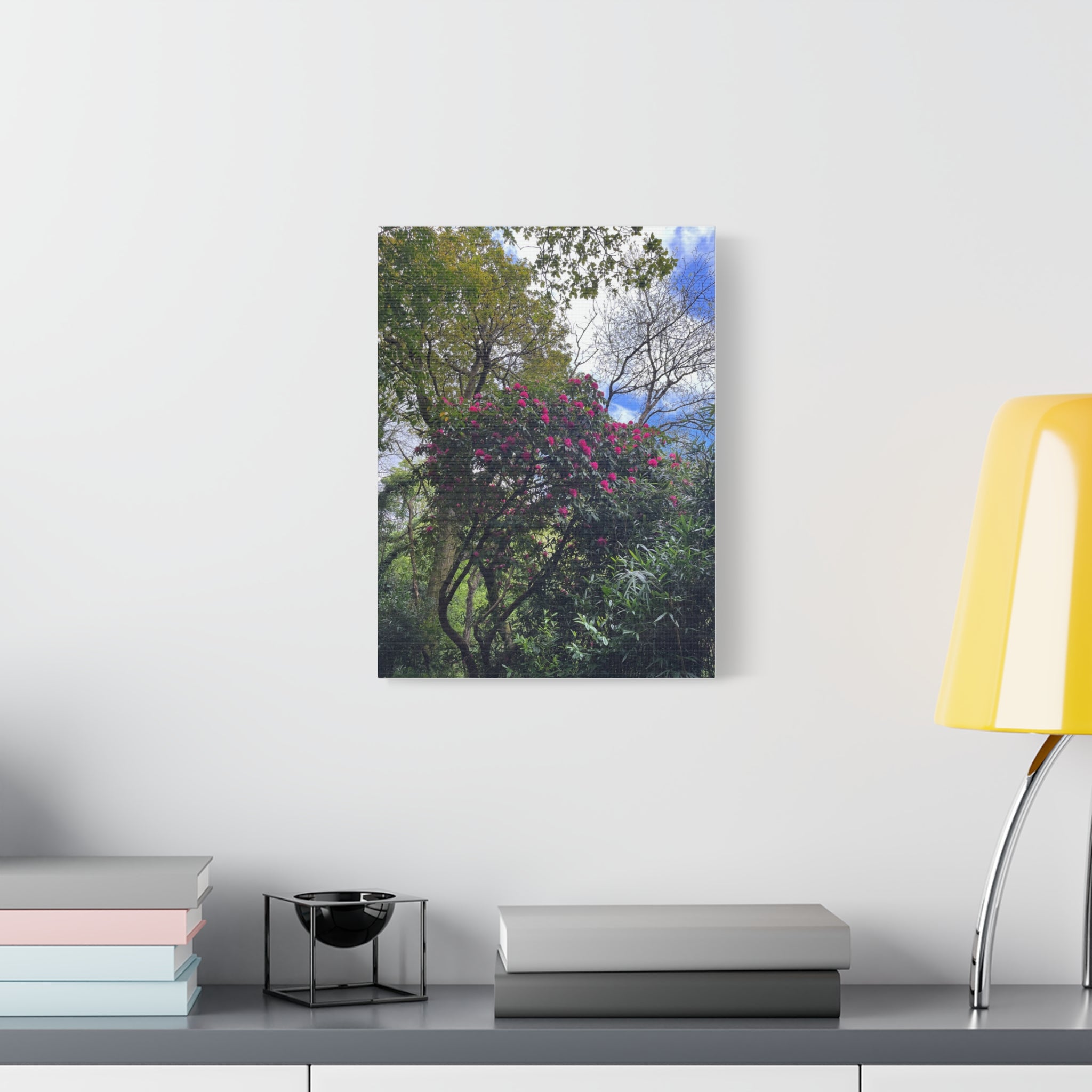 Floral Forest Canvas Print — Pink Blossom Nature Wall Art