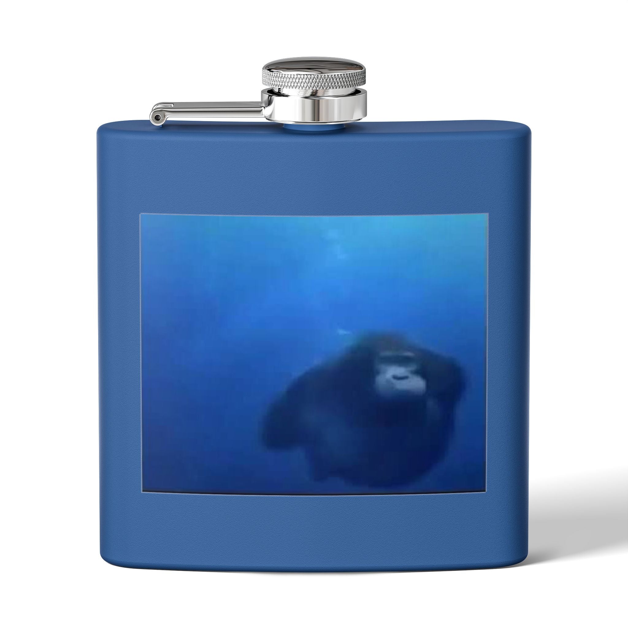 Flask — Blue Sea Otter Photo 6oz Stainless Steel Hip Flask
